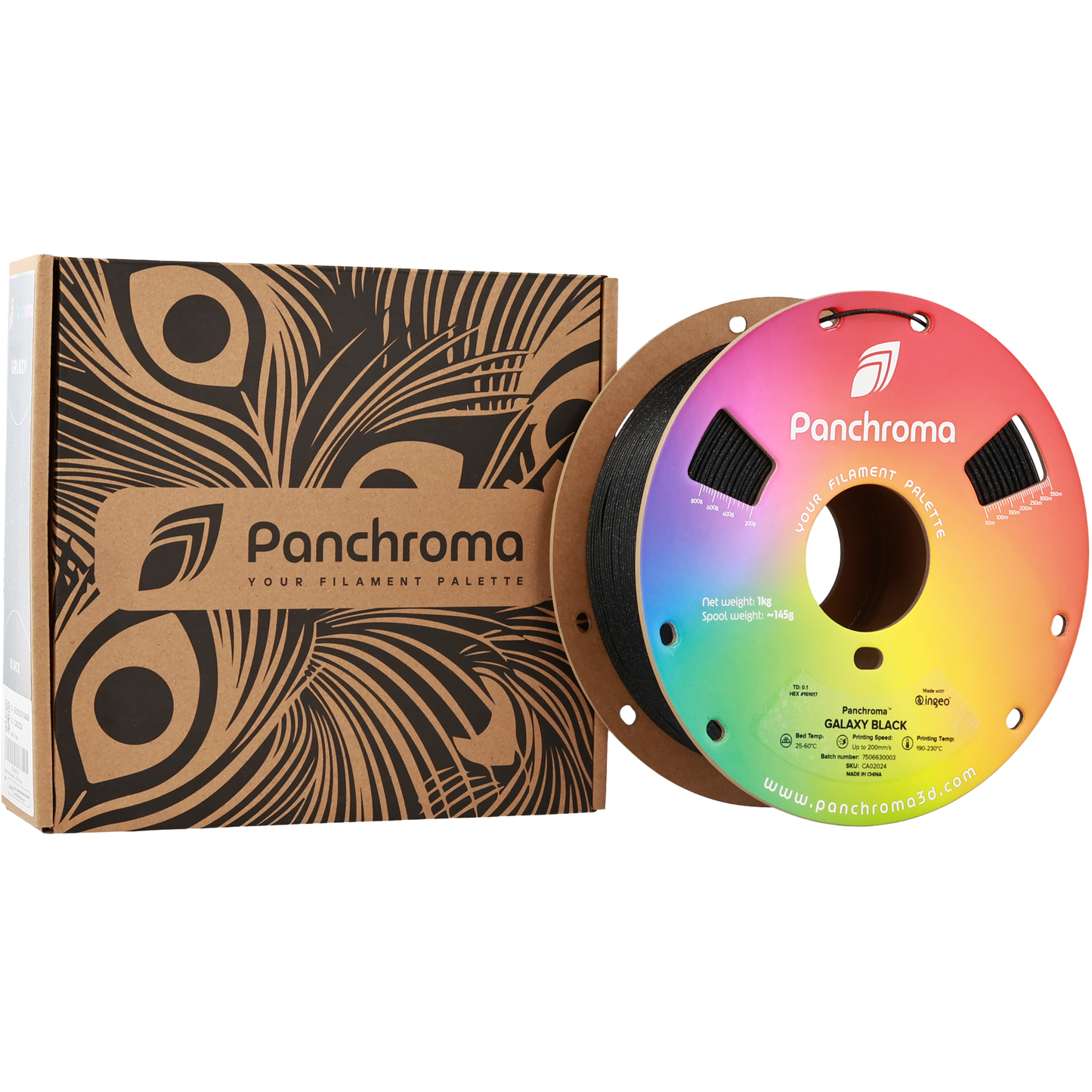 Polymaker Panchroma Galaxy PLA Filament Siyah