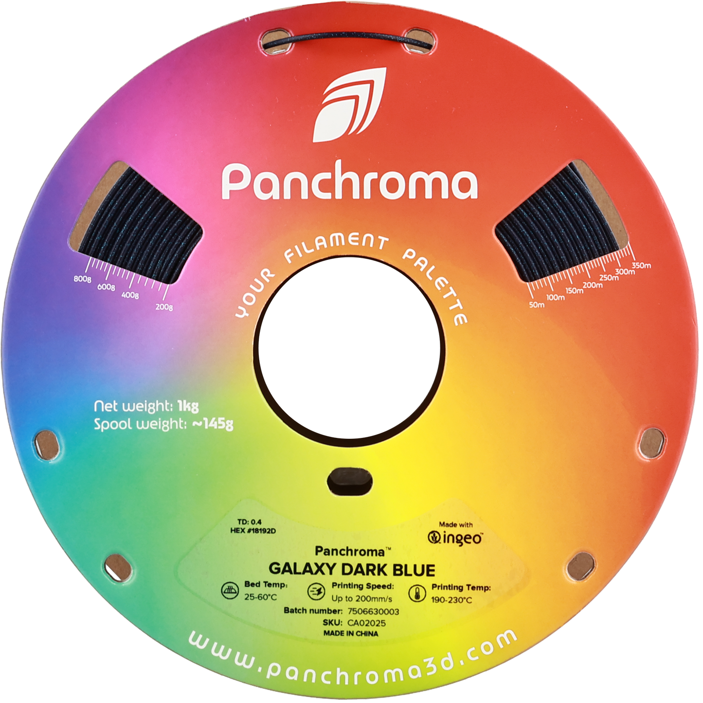 Polymaker Panchroma Galaxy PLA Filament Koyu Mavi
