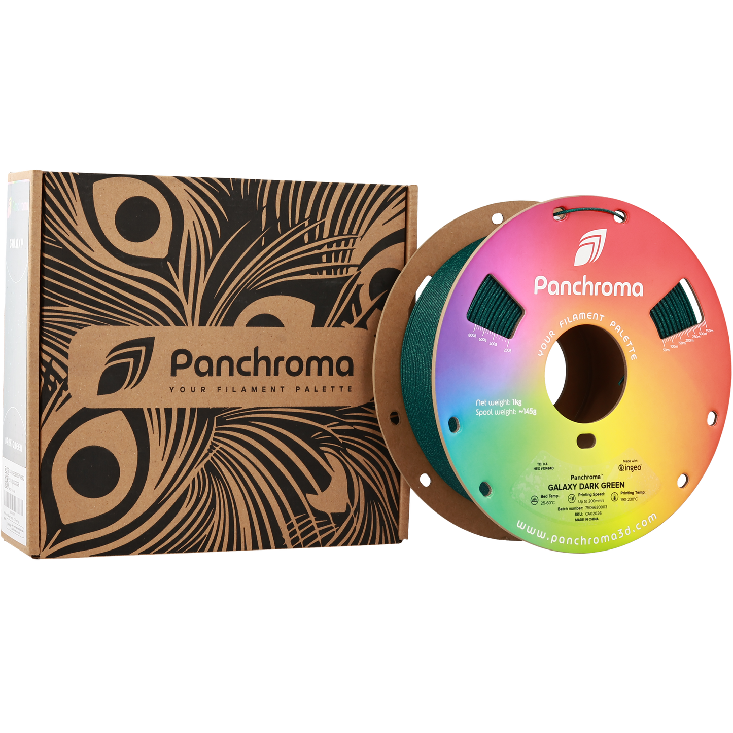 Polymaker Panchroma Galaxy PLA Filament Koyu Yeşil
