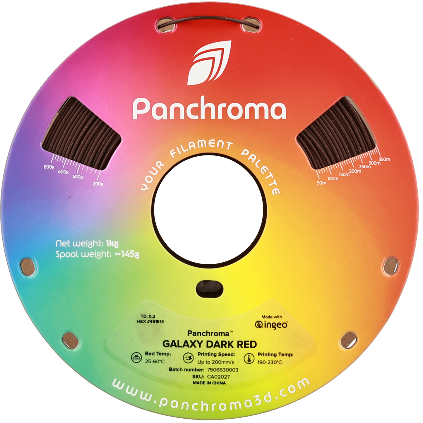 Polymaker Panchroma Galaxy PLA Filament Koyu Kırmızı