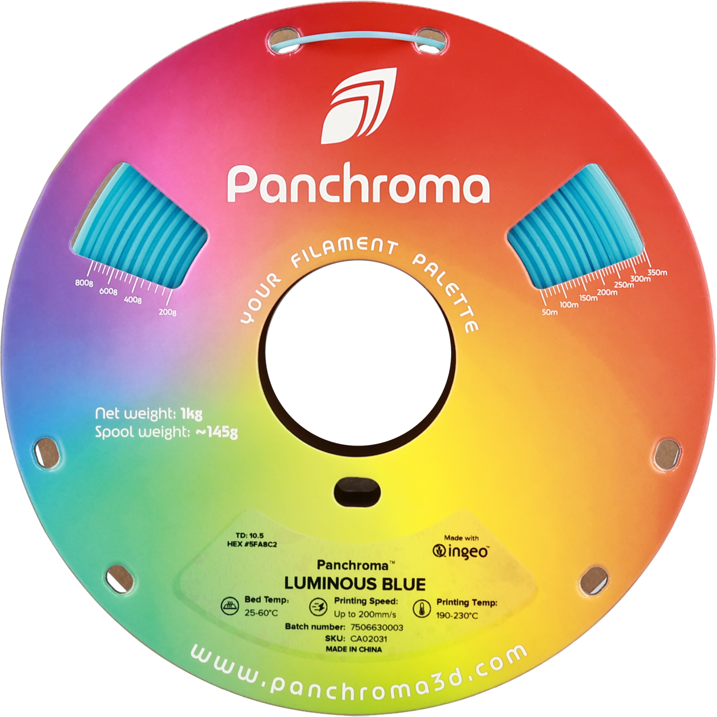 Polymaker Panchroma Luminous PLA Filament Mavi