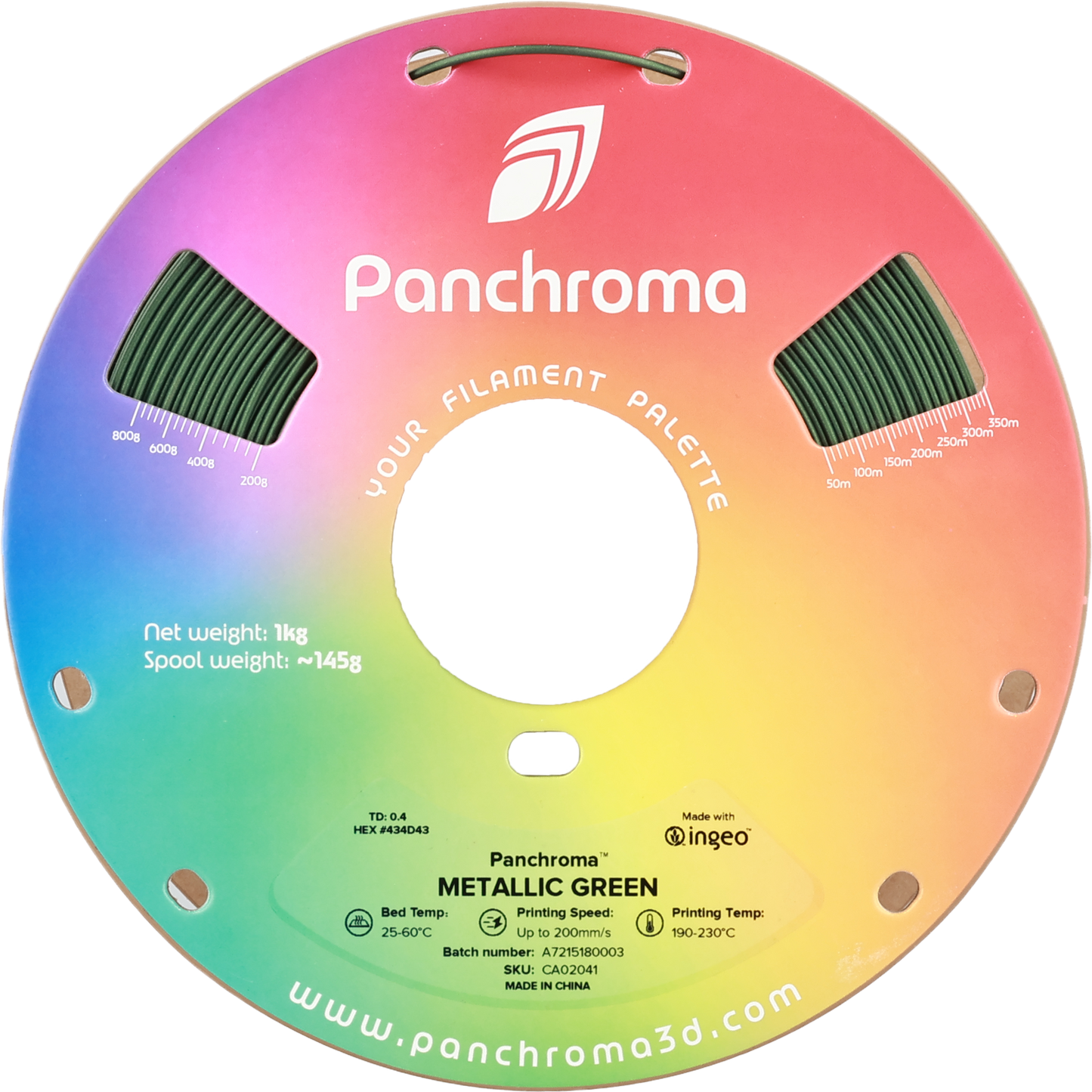 Polymaker Panchroma PLA Filament Metalik Yeşil