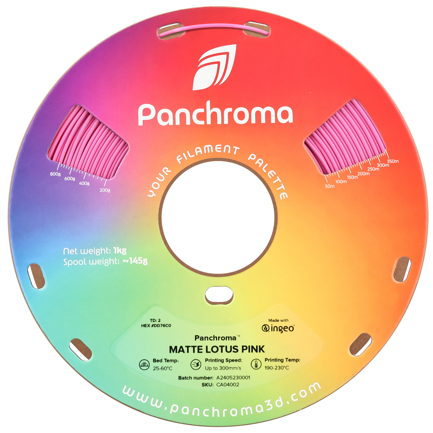 Polymaker Panchroma Matte PLA Filament Lotus Pembe
