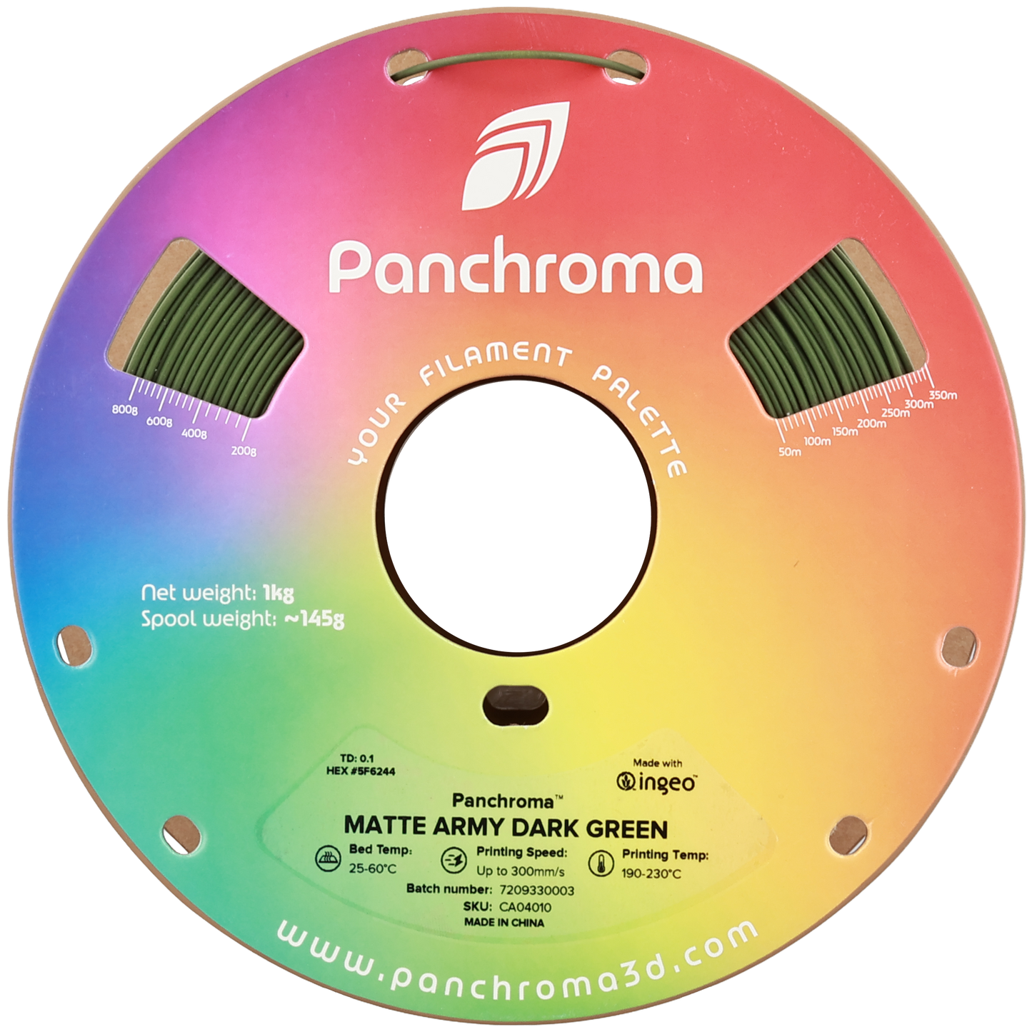 Polymaker Panchroma Matte PLA Filament Askeri Koyu Yeşil