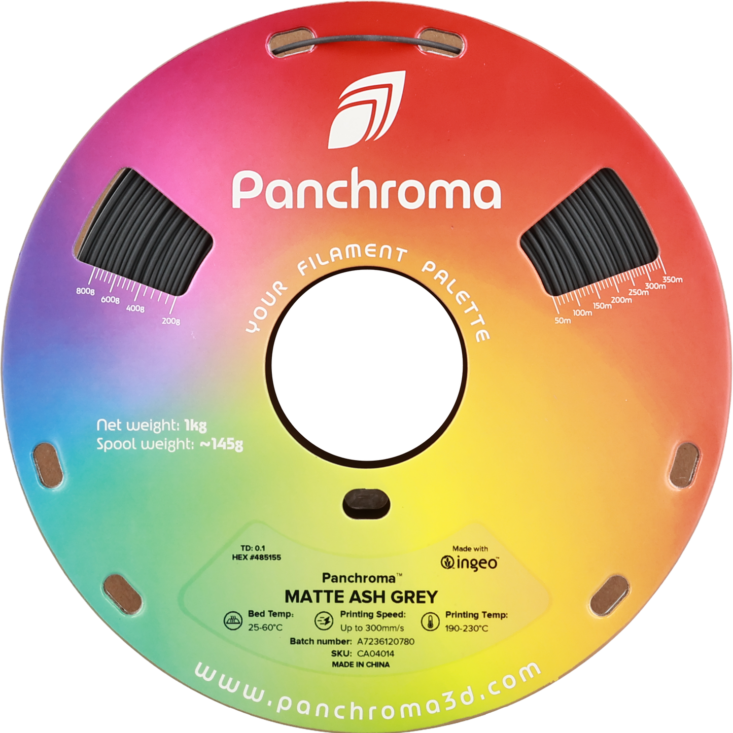 Polymaker Panchroma Matte PLA Filament Kül Gri