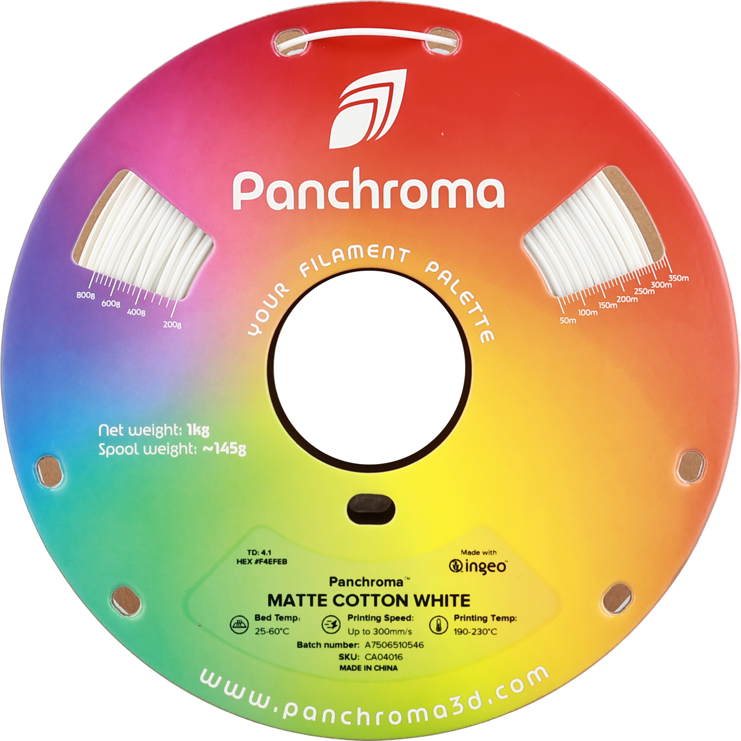 Polymaker Panchroma Matte PLA Filament Pamuk Beyaz