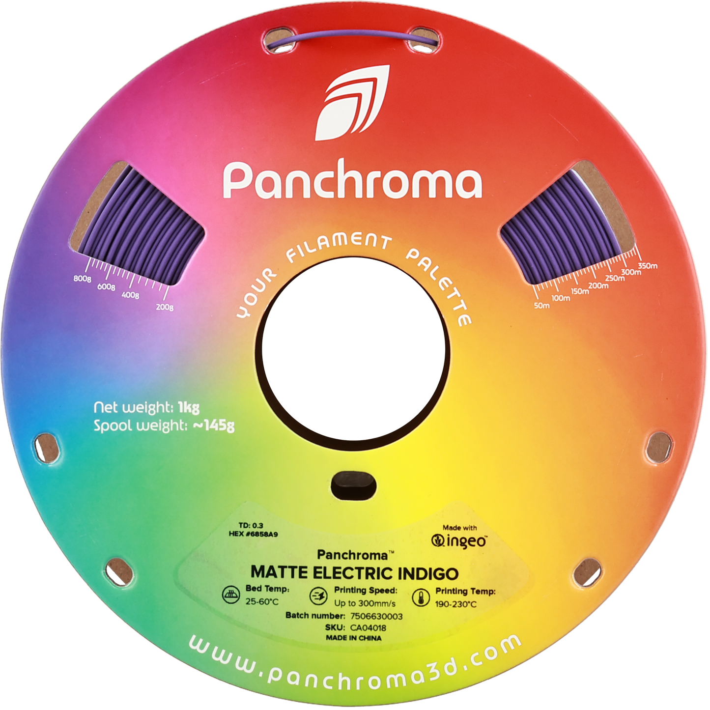Polymaker Panchroma Matte PLA Filament Electric Indigo