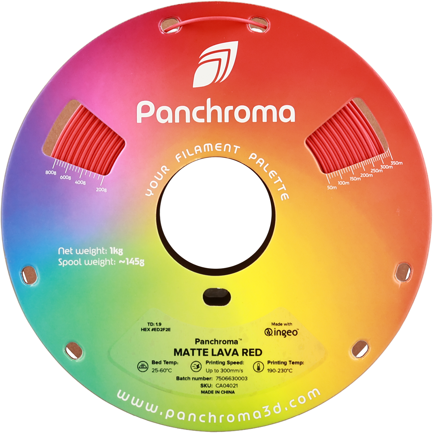 Polymaker Panchroma Matte PLA Filament Lav Kırmızı
