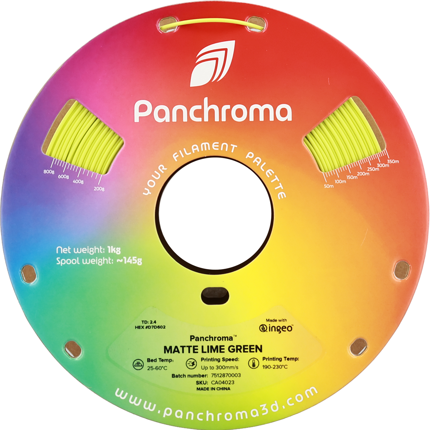 Polymaker Panchroma Matte PLA Filament Limon Yeşil