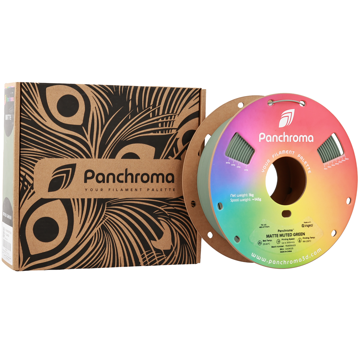 Polymaker Panchroma PLA Filament Matte Muted Yeşil