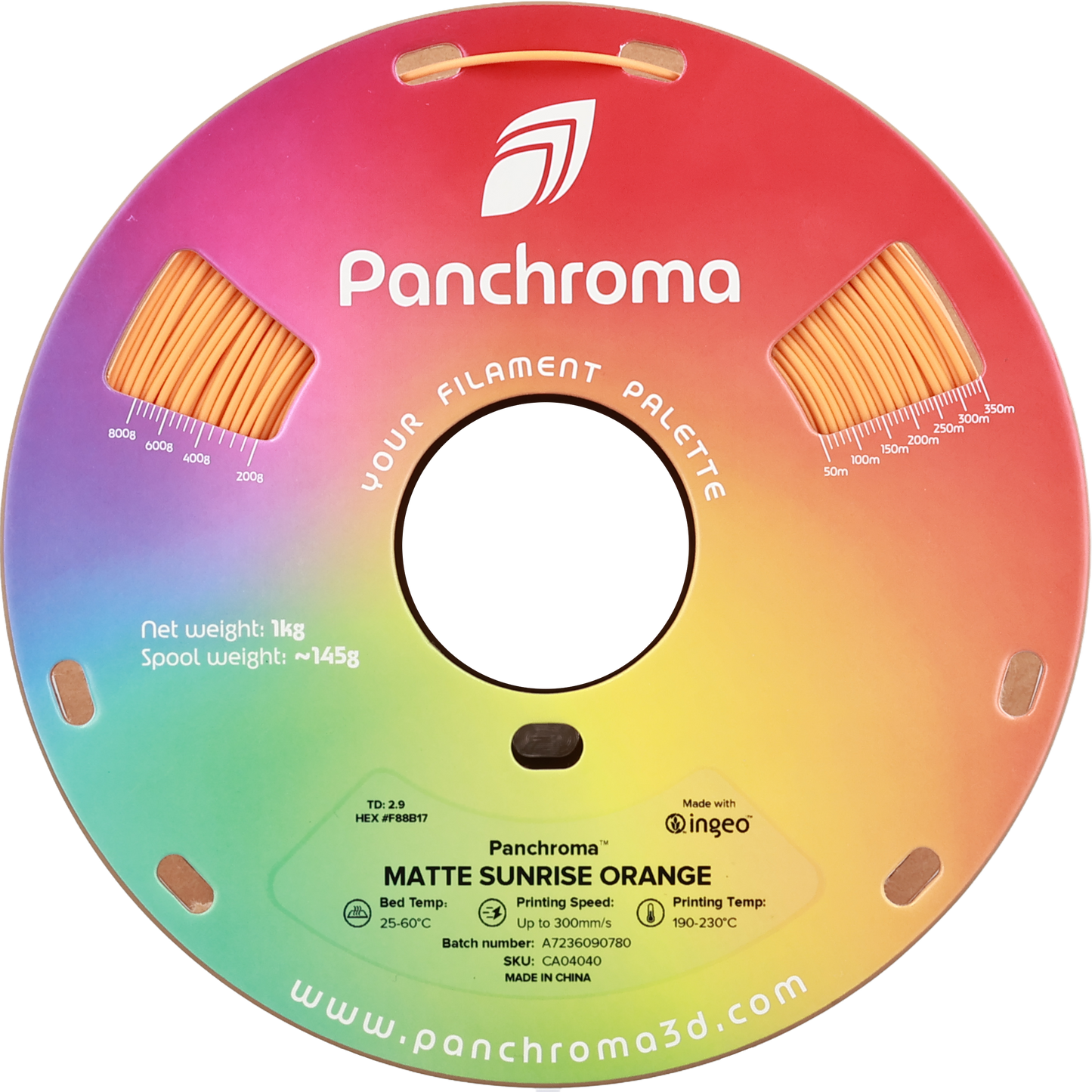 Polymaker Panchroma Matte PLA Filament Sunrise Turuncu