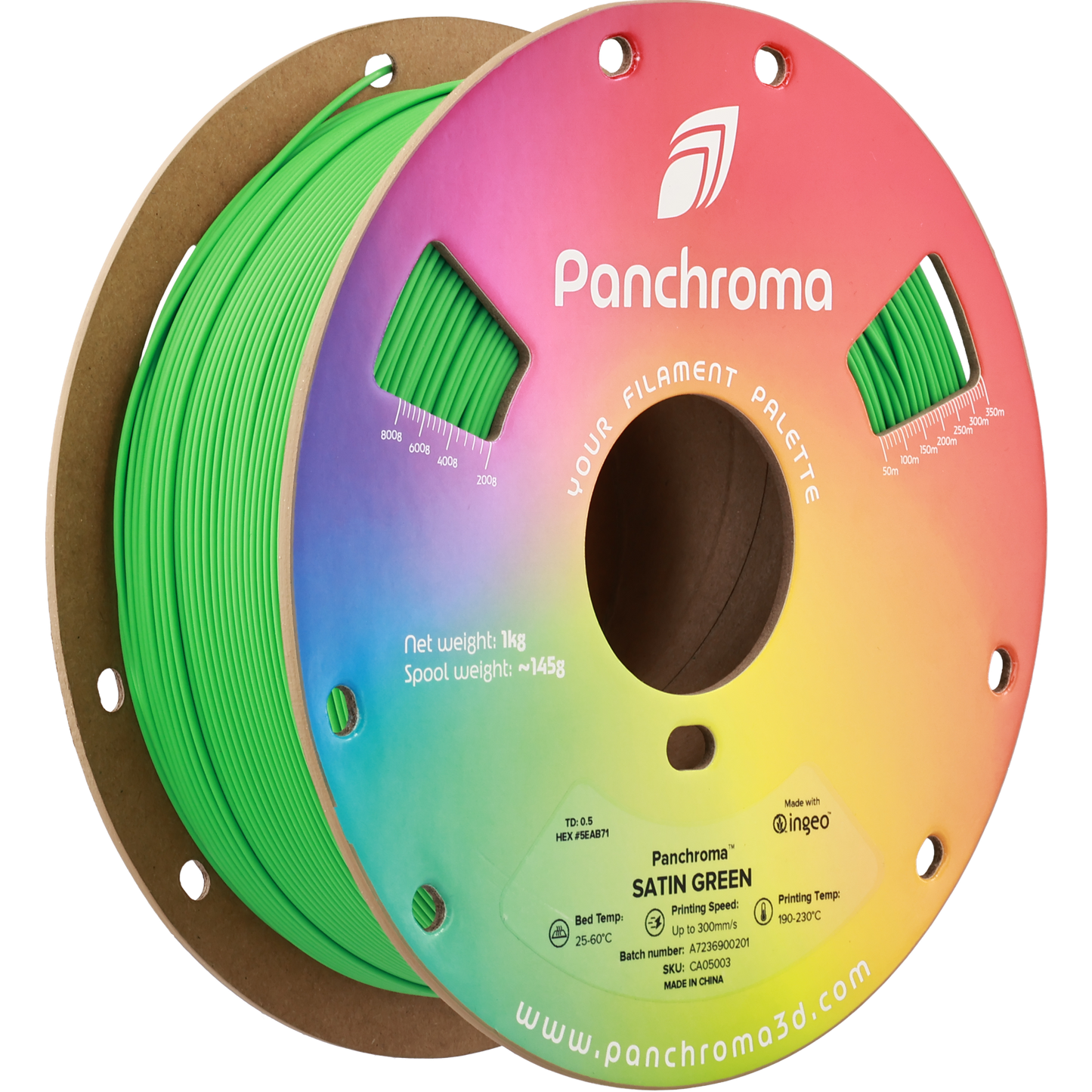 Polymaker Panchroma Satin PLA Filament Yeşil