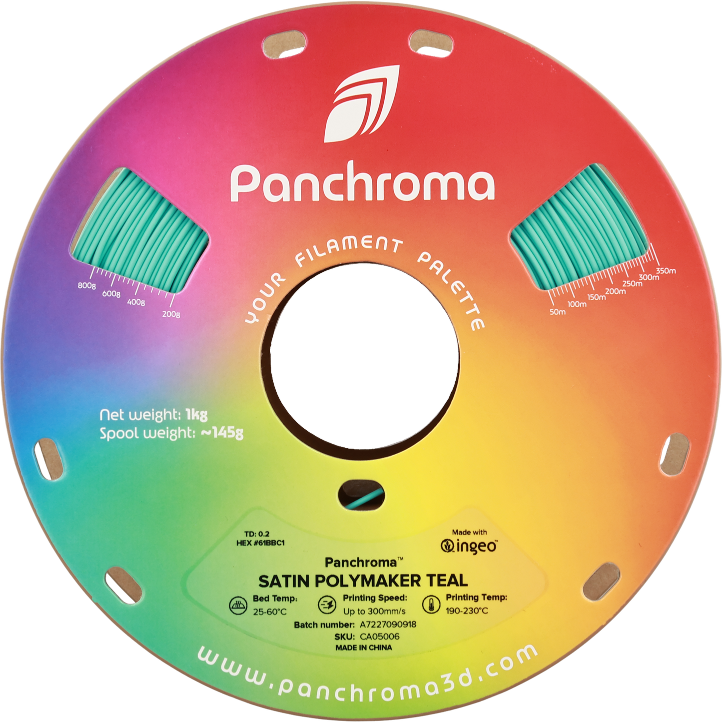 Polymaker Panchroma Satin PLA Filament Polymaker Teal