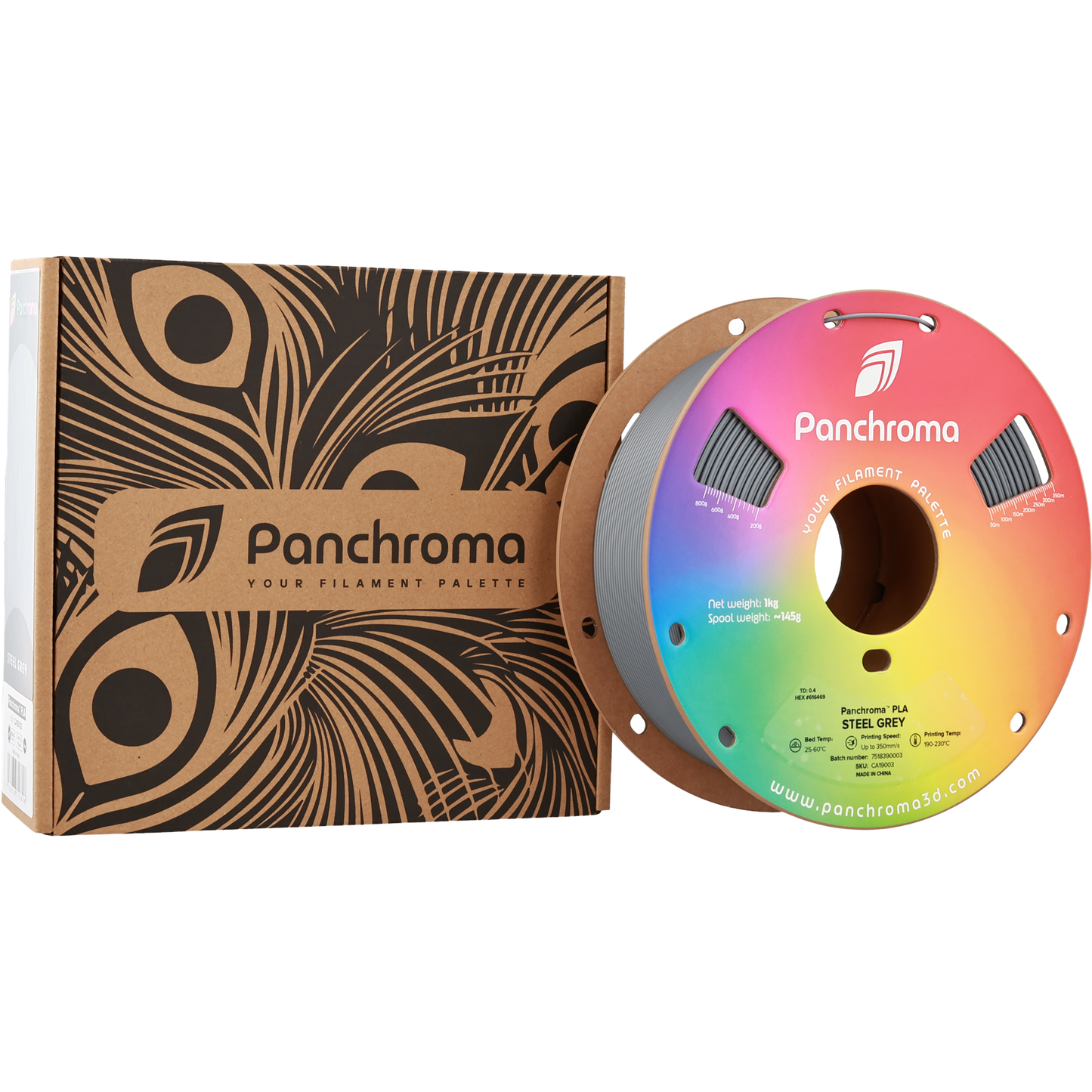 Polymaker Panchroma PLA Filament Çelik Gri