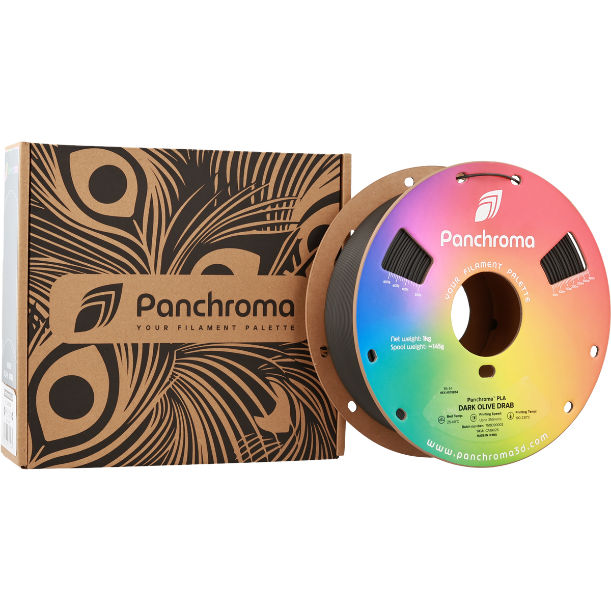 Polymaker Panchroma PLA Filament Koyu Zeytin Haki