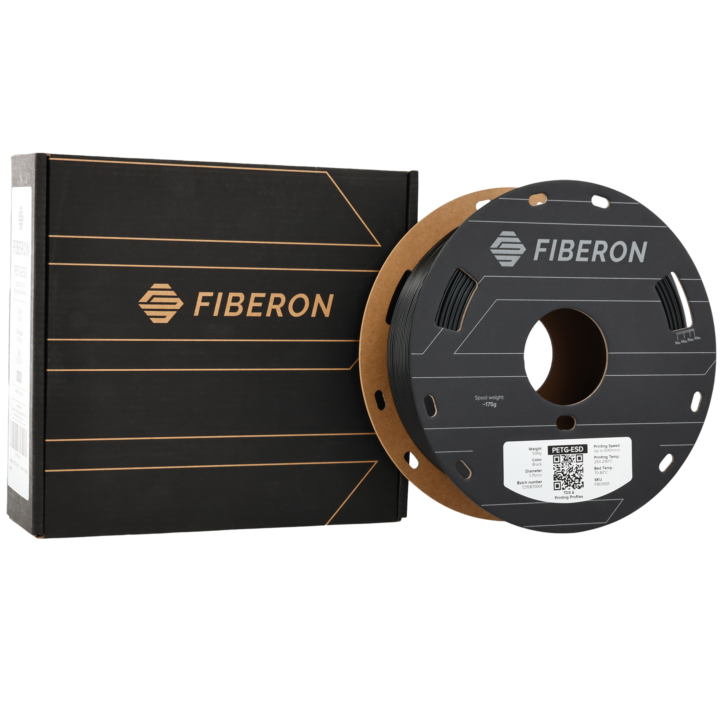 Polymaker Fiberon PETG-ESD Filament Siyah