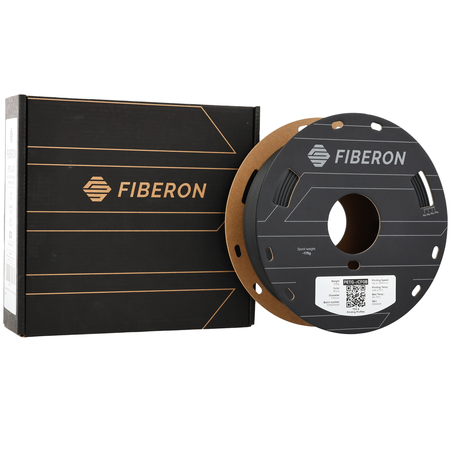 Polymaker Fiberon PETG-rCF08 Filament Siyah