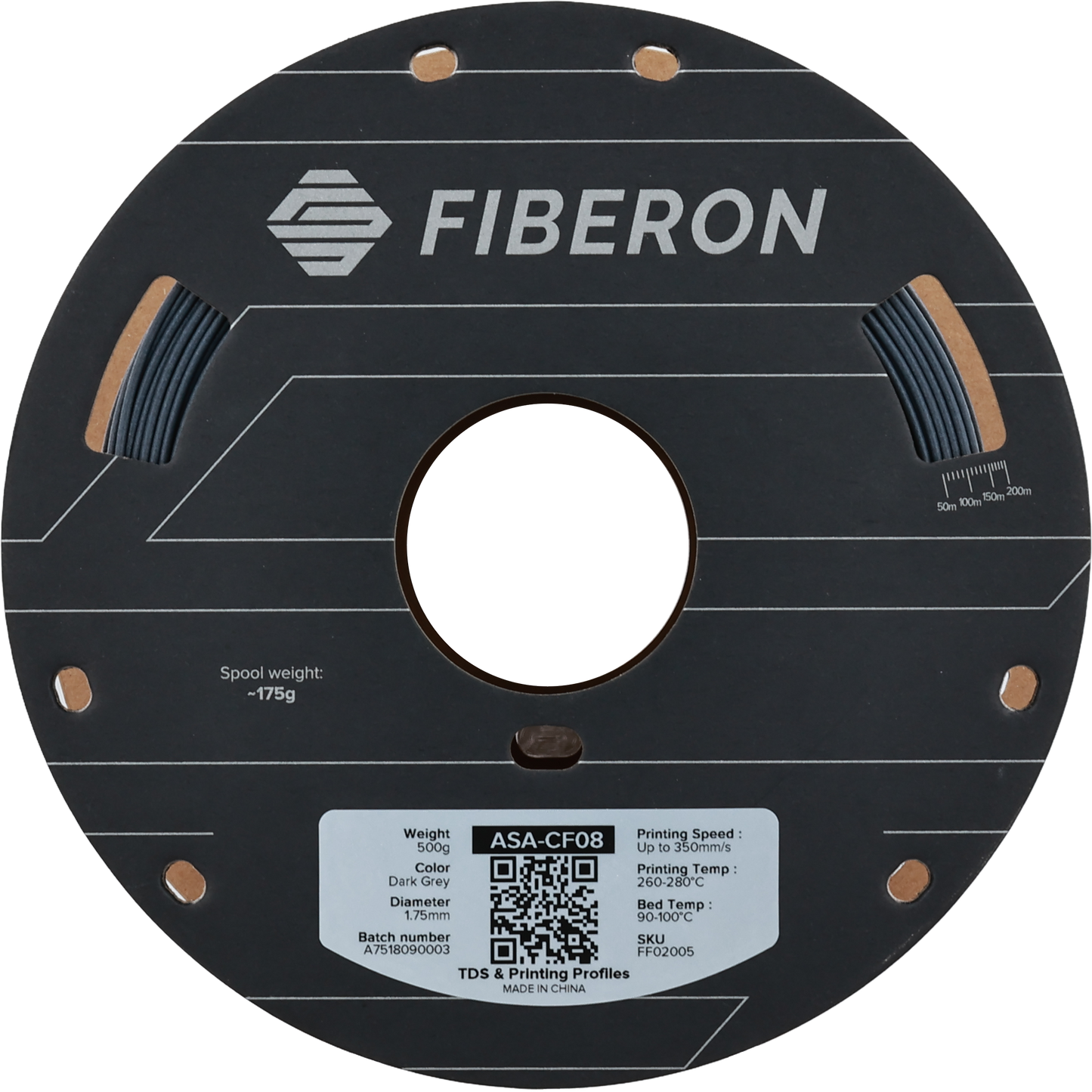 Polymaker Fiberon ASA-CF08 Filament Koyu Gri - 500gr