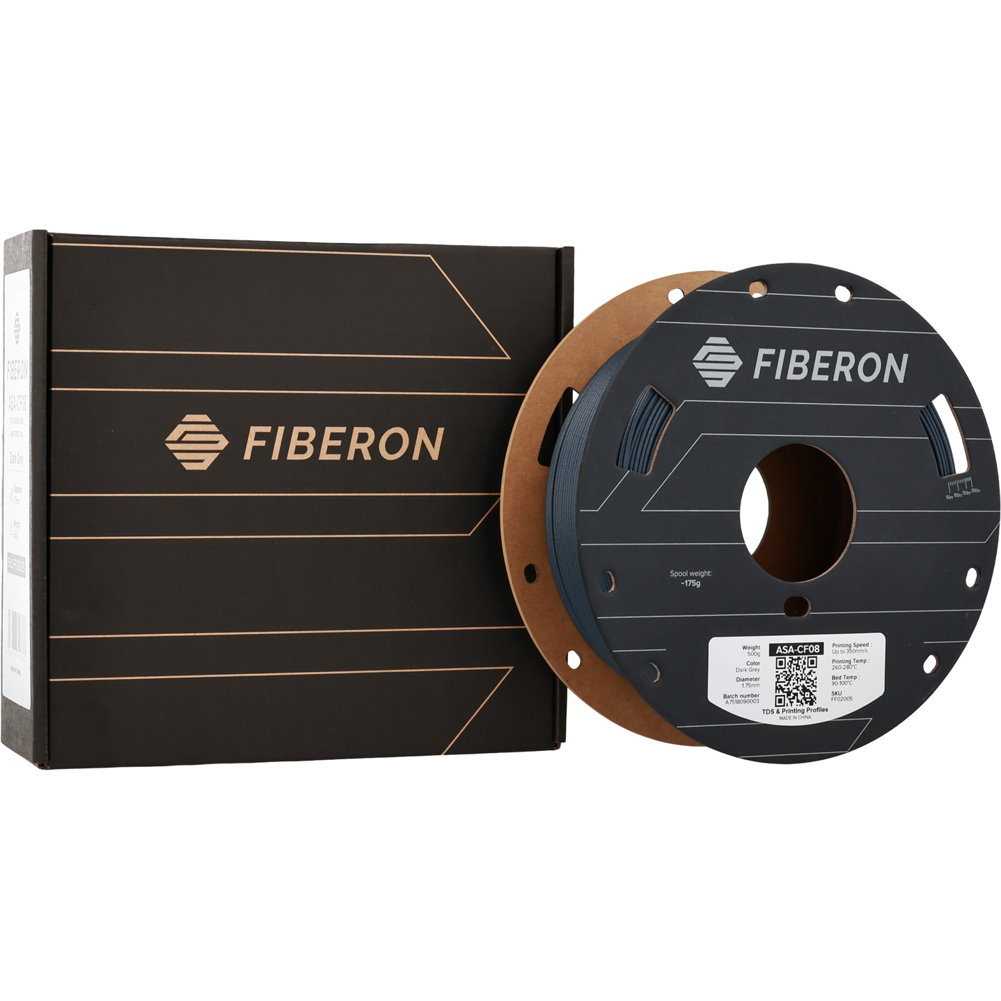 Polymaker Fiberon ASA-CF08 Filament Koyu Gri - 500gr