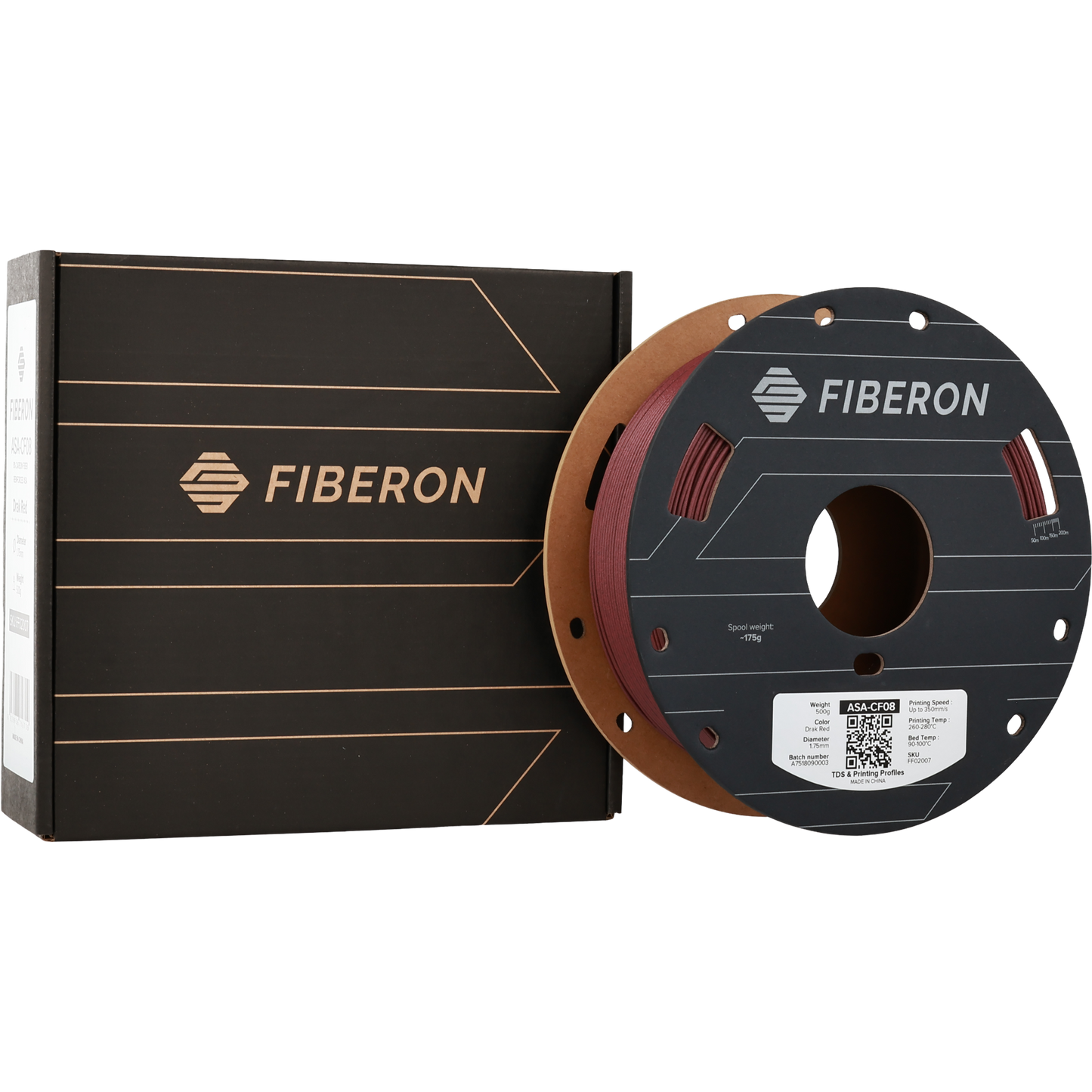 Polymaker Fiberon ASA-CF08 Filament Koyu Kırmızı - 500gr