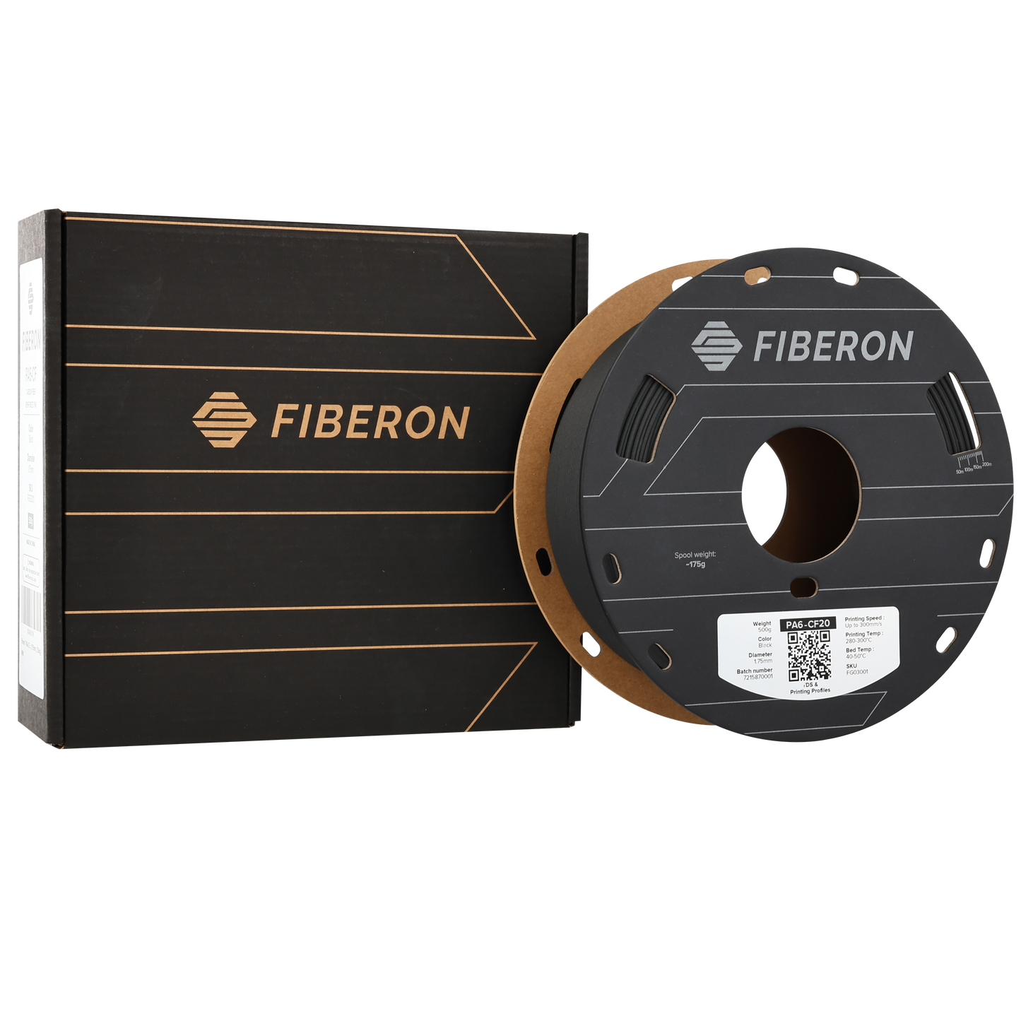 Polymaker Fiberon PA6-CF20 Filament Siyah