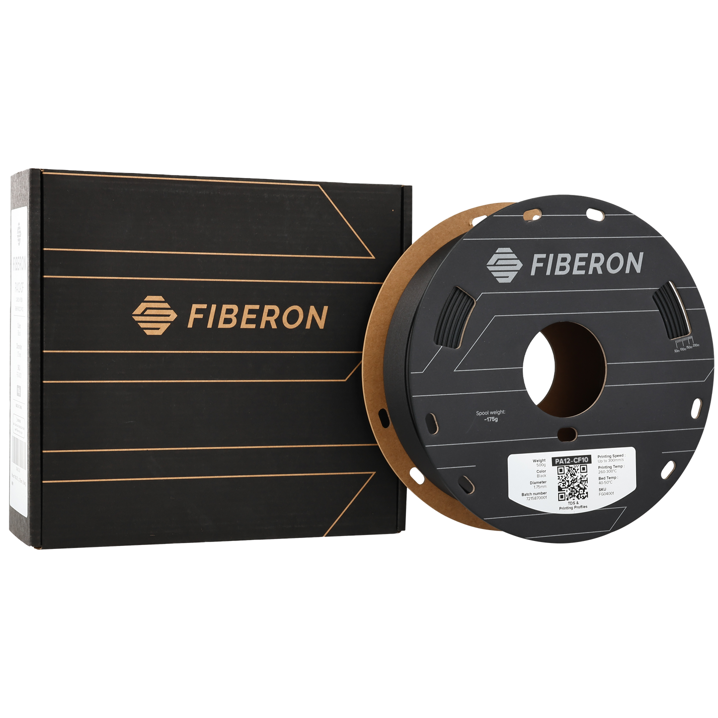 Polymaker Fiberon PA12-CF10 Filament Siyah