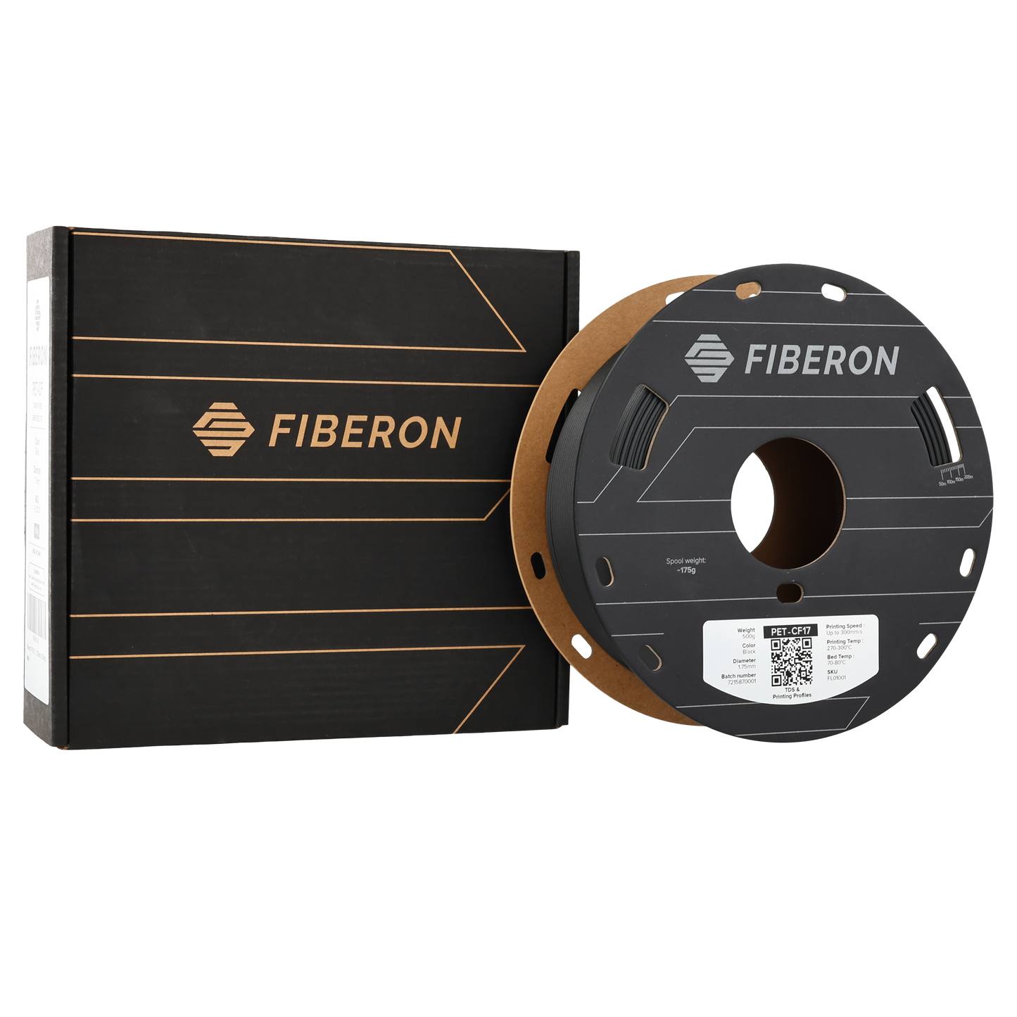 Polymaker Fiberon PET-CF17 Filament Siyah
