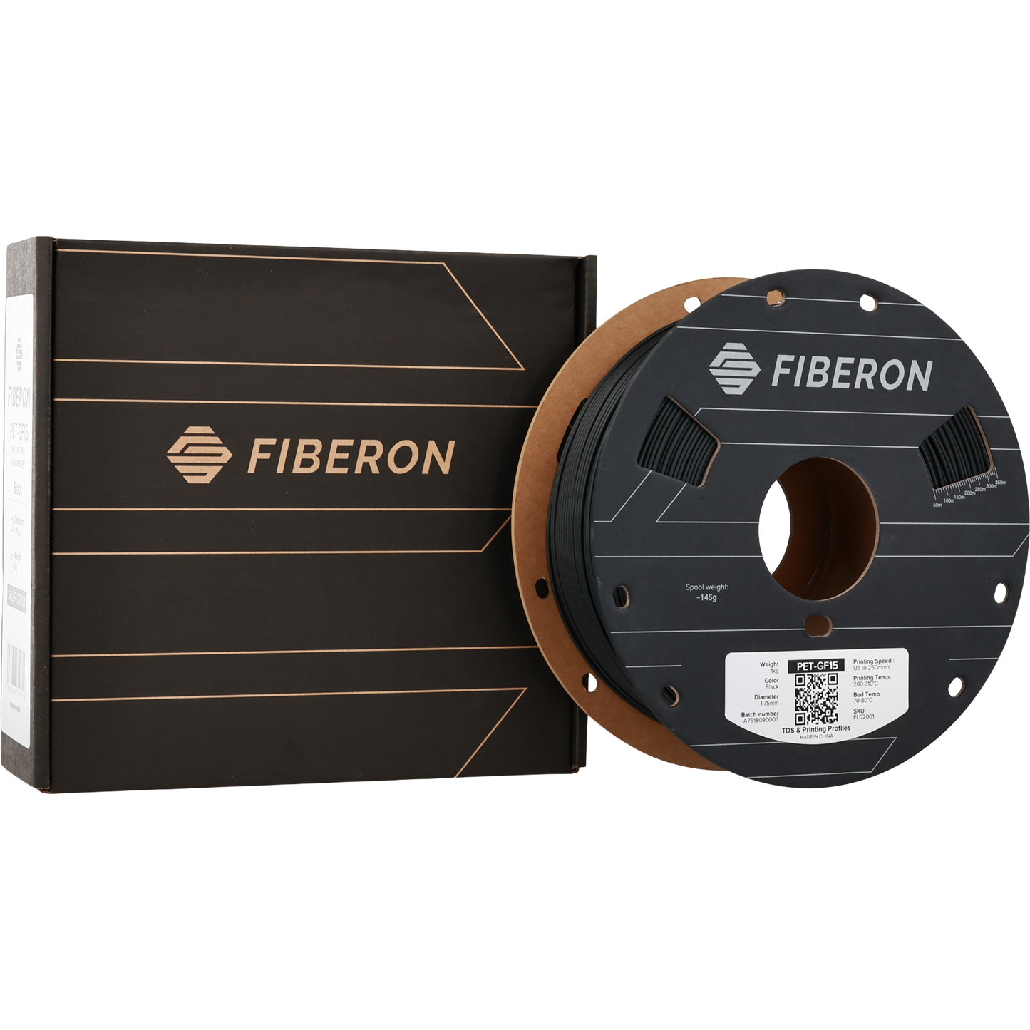 Polymaker Fiberon PET-GF15 Filament Siyah