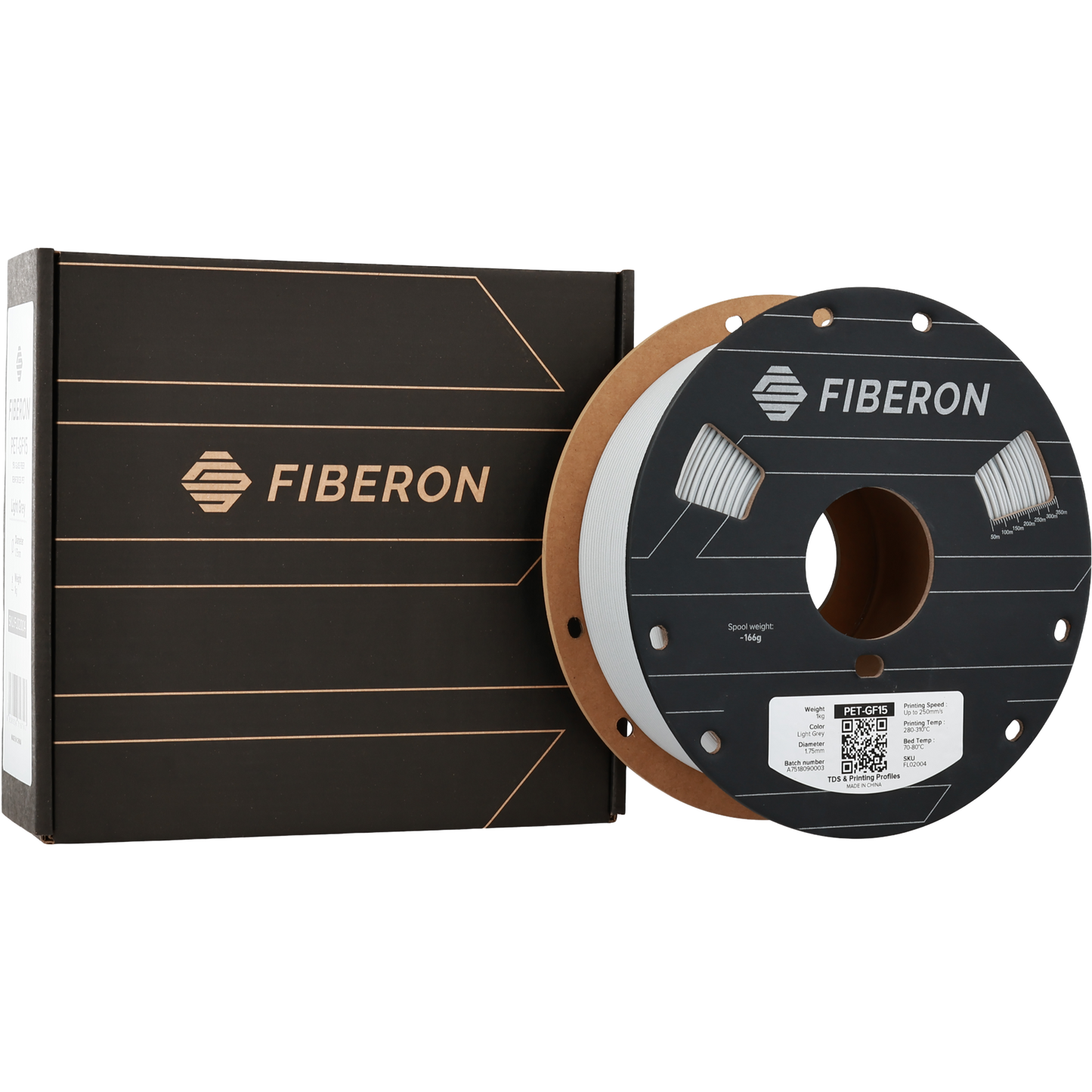 Polymaker Fiberon PET-GF15 Filament Açık Gri