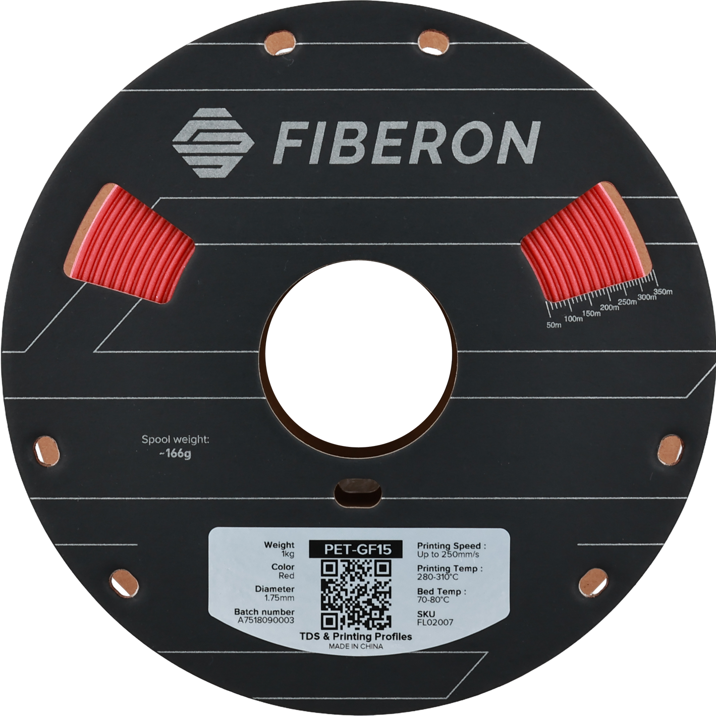 Polymaker Fiberon PET-GF15 Filament Kırmızı