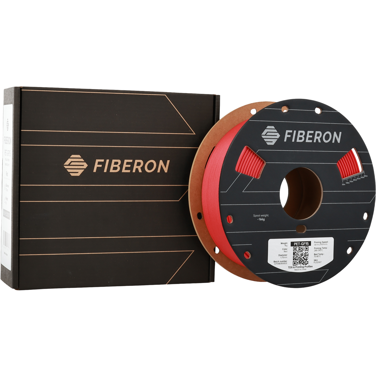 Polymaker Fiberon PET-GF15 Filament Kırmızı