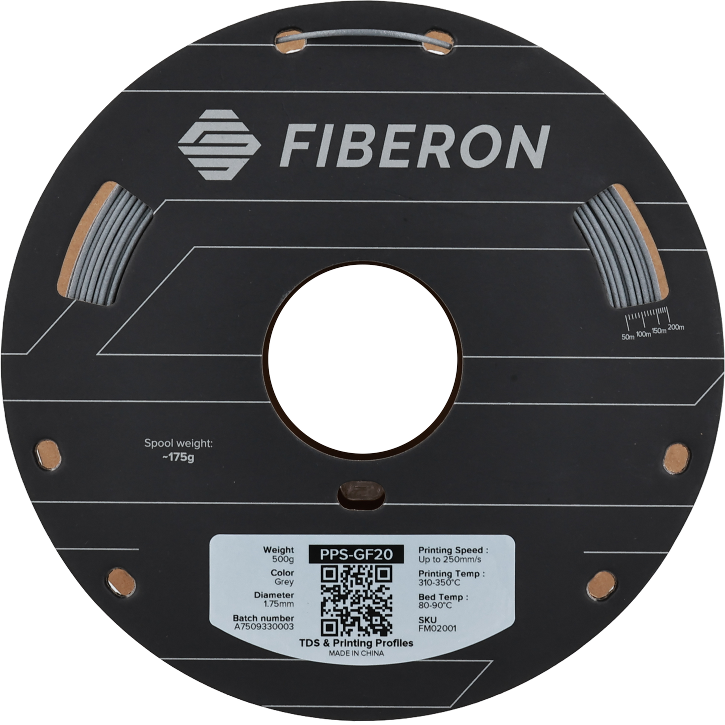 Polymaker Fiberon PPS-GF20 Filament Gri