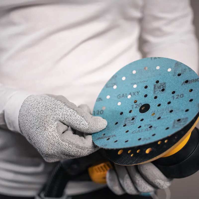 Mirka Galaxy 150 mm Zımpara Diski – Ahşap, Metal, Otomotiv ve Boya Yüzeyleri İçin Tozsuz Profesyonel Zımparalama (P320)