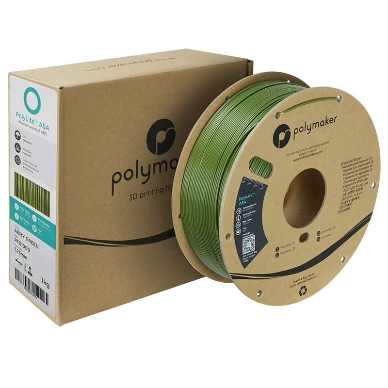 Polymaker PolyLite ASA Filament Askeri Yeşil