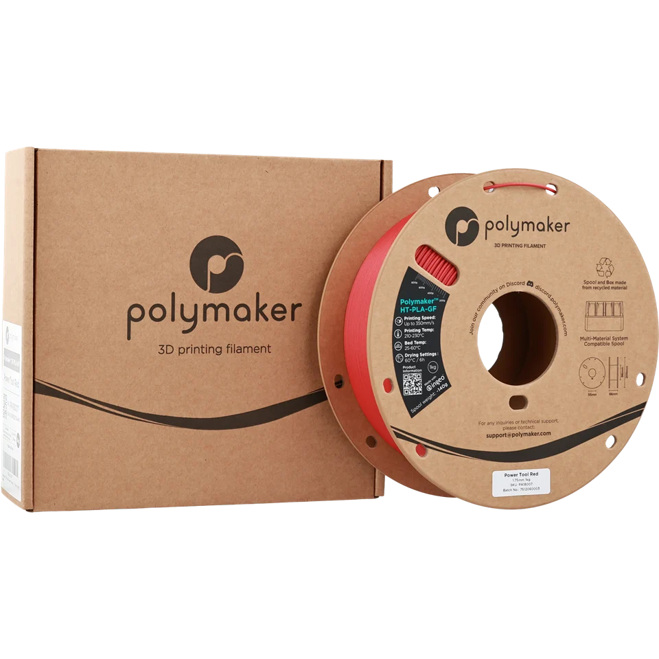 Polymaker HT-PLA-GF Filament Power Tool Kırmızı