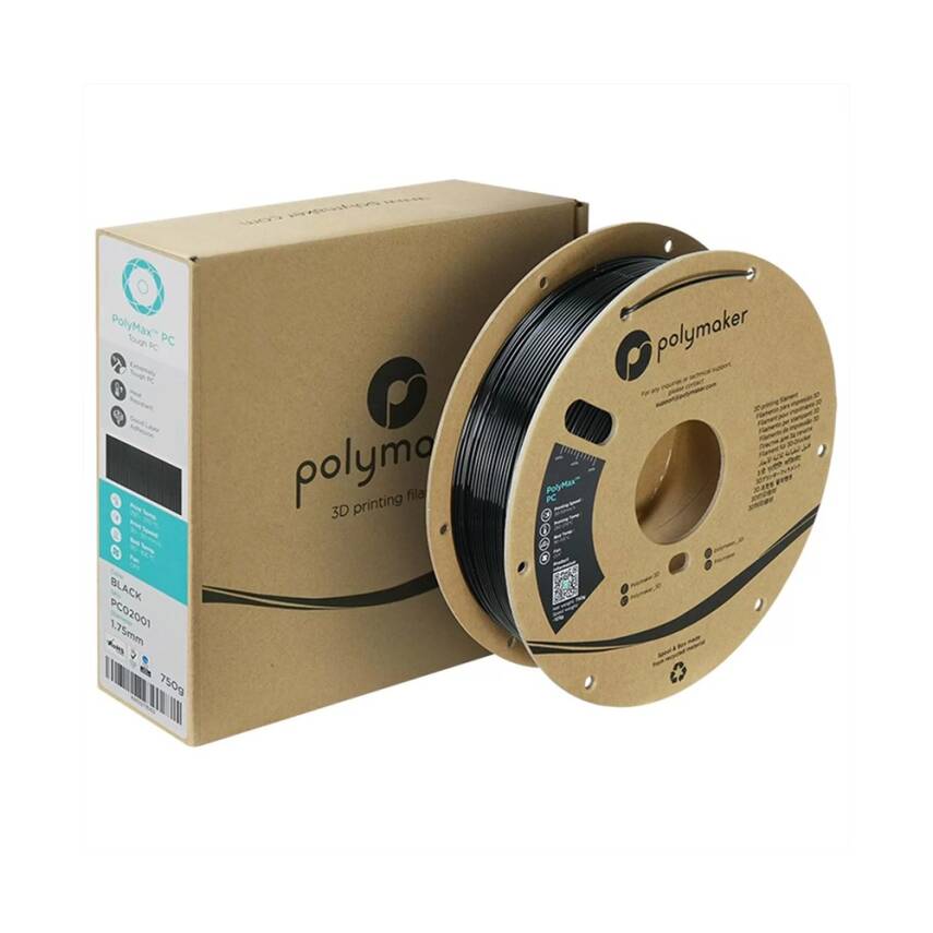 Polymaker PolyMax Sert PC Filament Siyah
