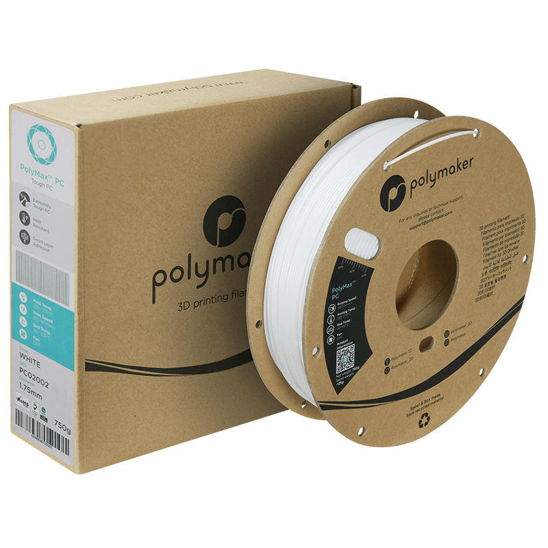 Polymaker PolyMax Sert PC Filament Beyaz