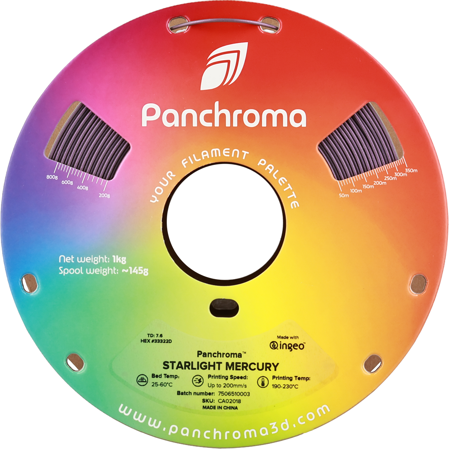 Polymaker Panchroma Starlight PLA Filament Mercury