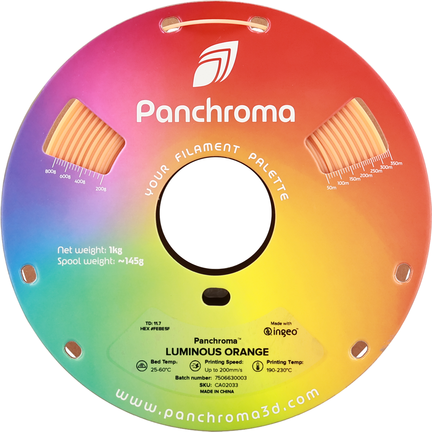 Polymaker Panchroma Luminous PLA Filament Turuncu