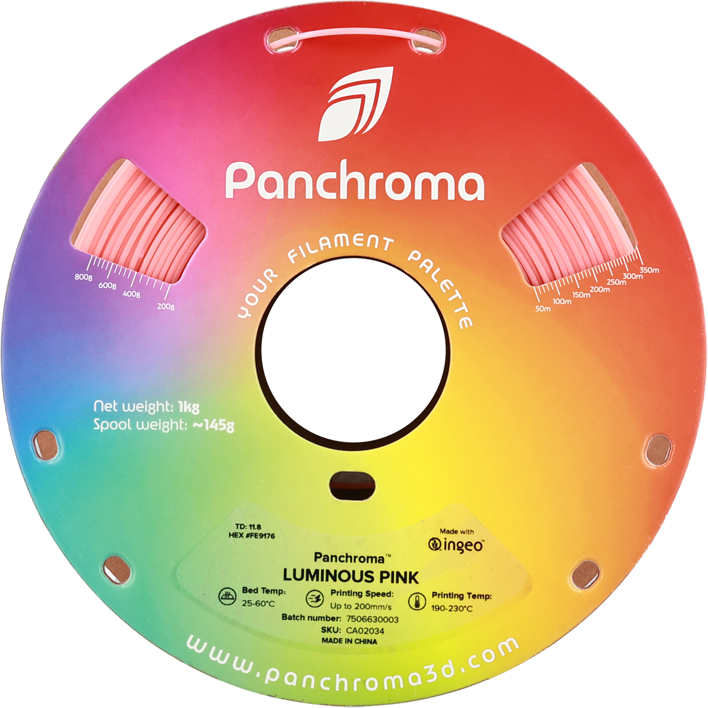 Polymaker Panchroma Luminous PLA Filament Pembe