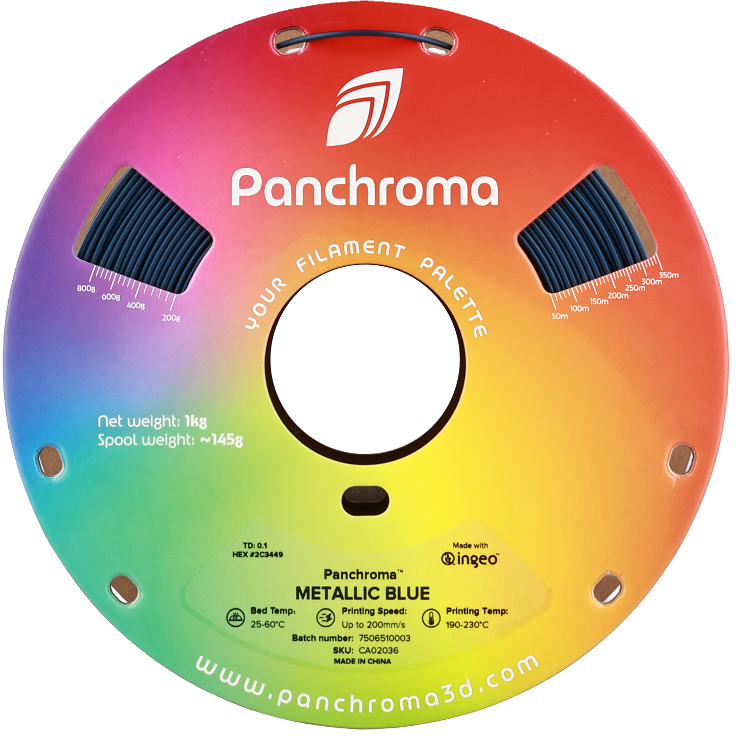 Polymaker Panchroma PLA Filament Metalik Mavi