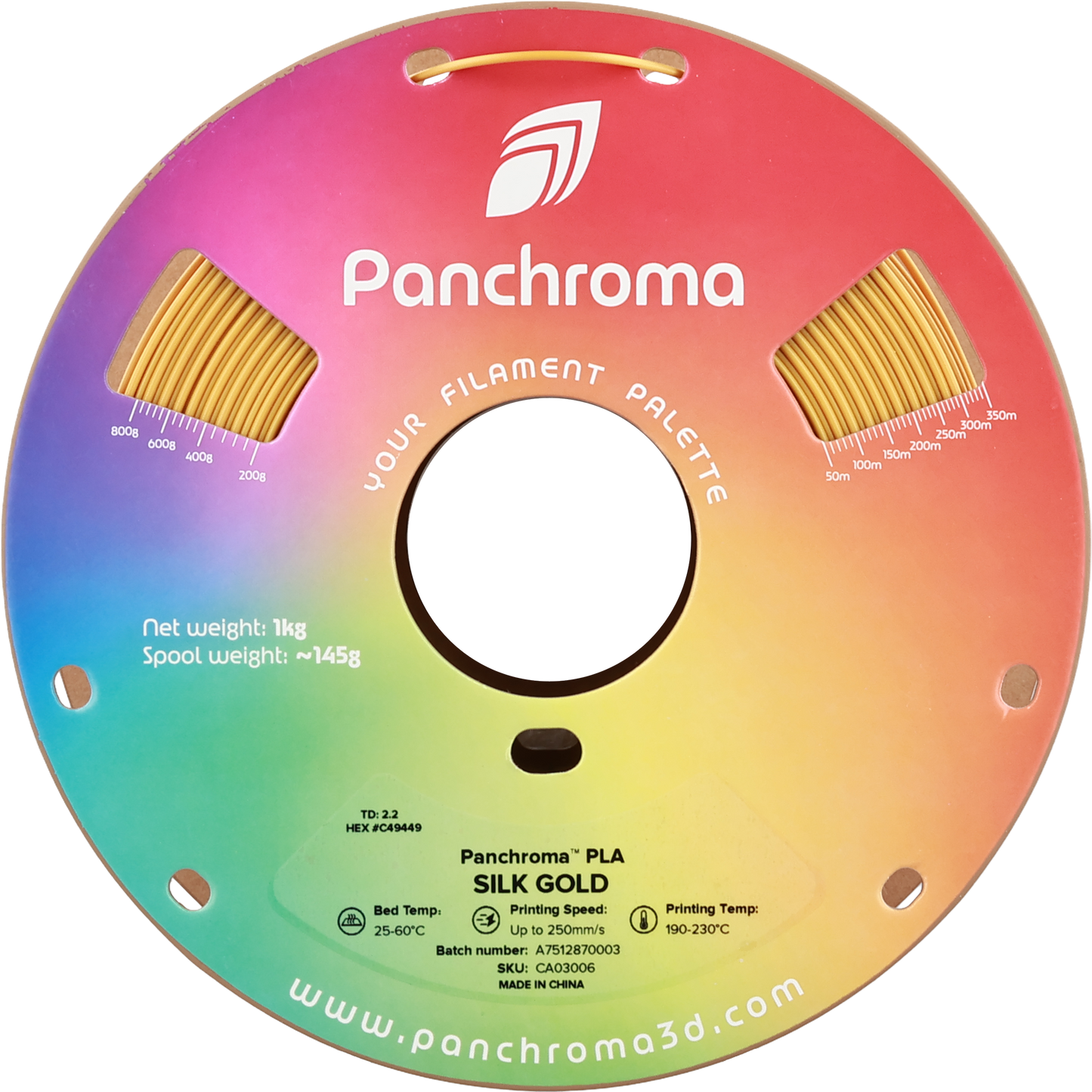 Polymaker Panchroma Silk PLA Filament Altın