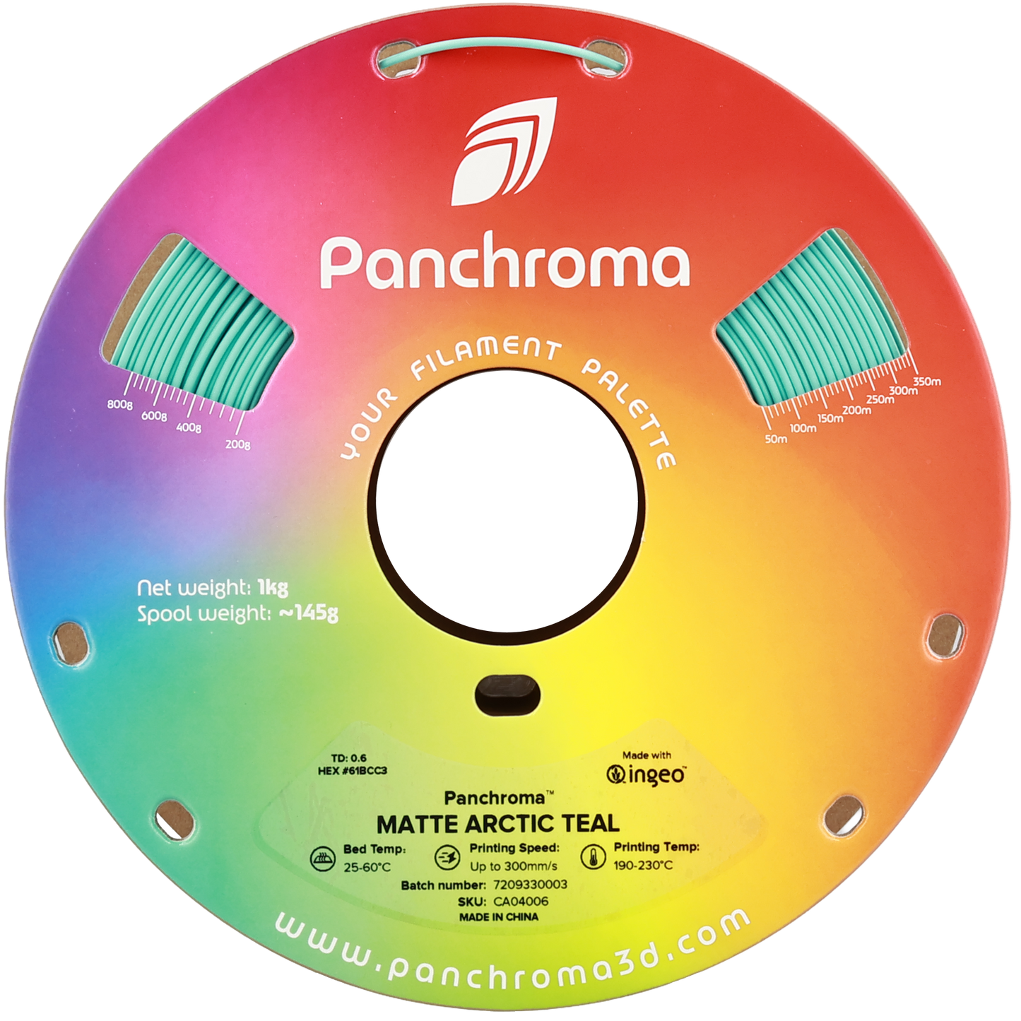 Polymaker Panchroma Matte PLA Filament Arctic Teal