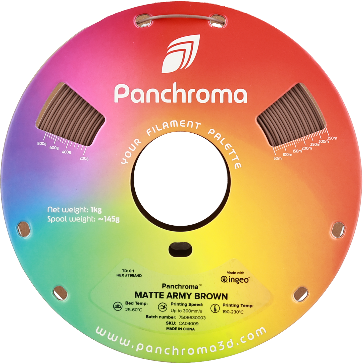 Polymaker Panchroma Matte PLA Filament Askeri Kahverengi