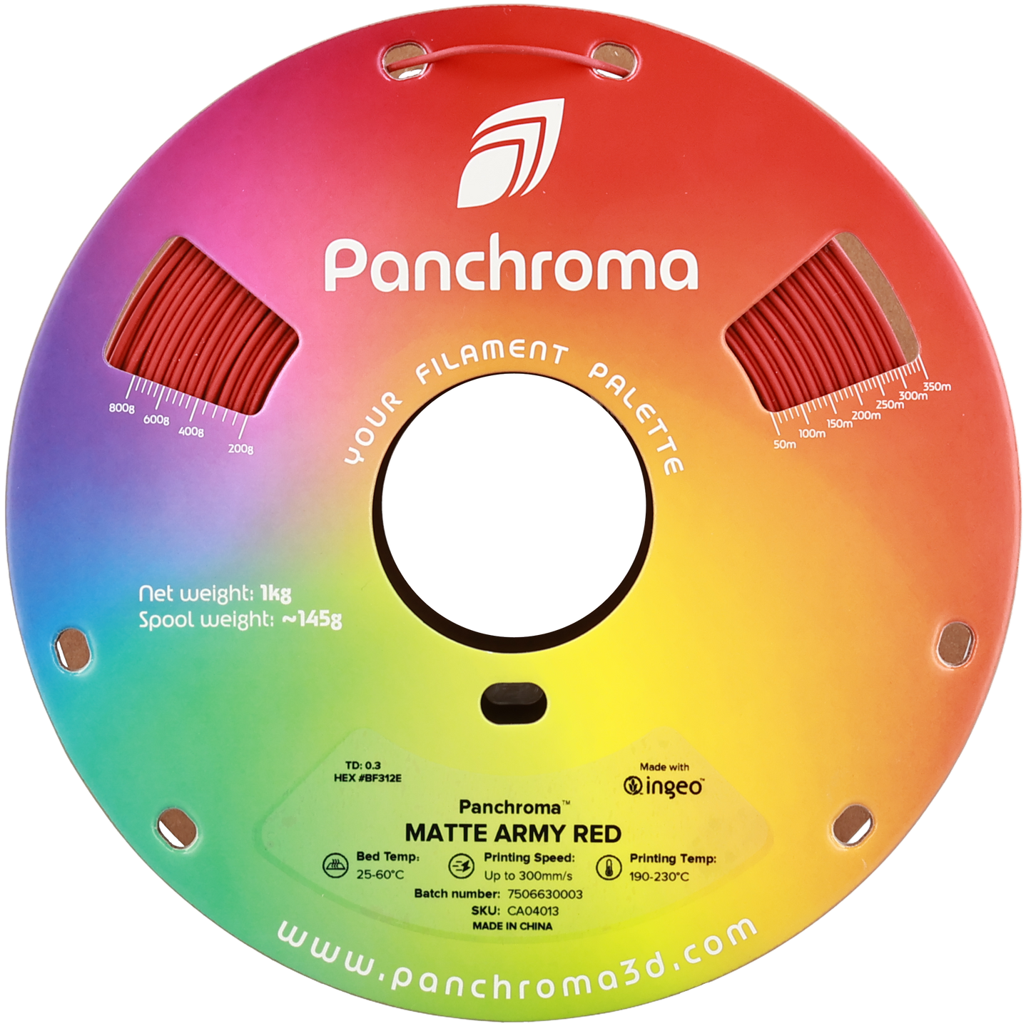 Polymaker Panchroma Matte PLA Filament Askeri Kırmızı