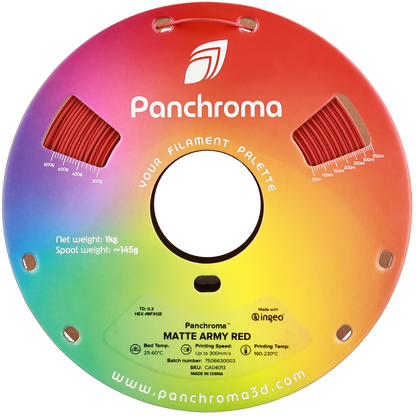 Polymaker Panchroma Matte PLA Filament Askeri Kırmızı