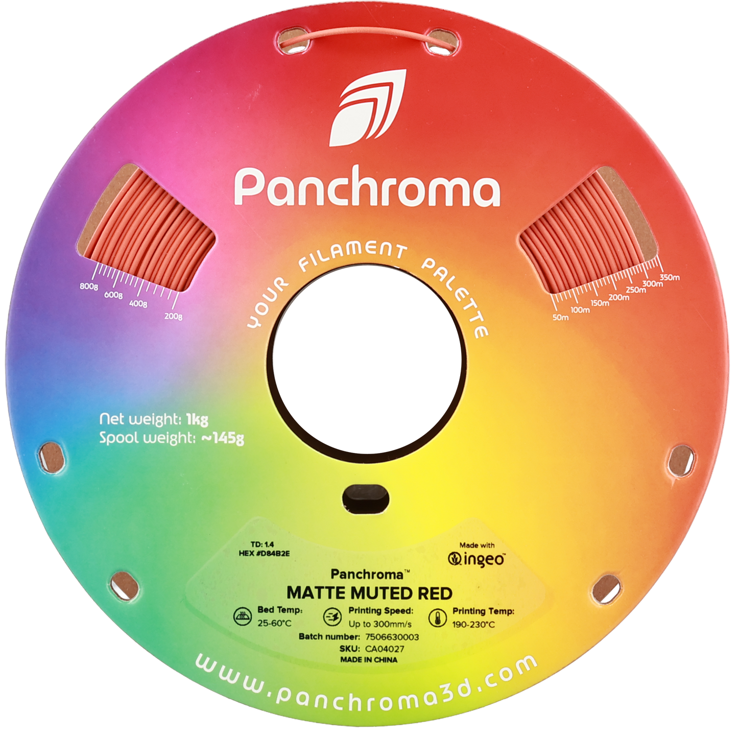 Polymaker Panchroma PLA Filament Matte Muted Kırmızı