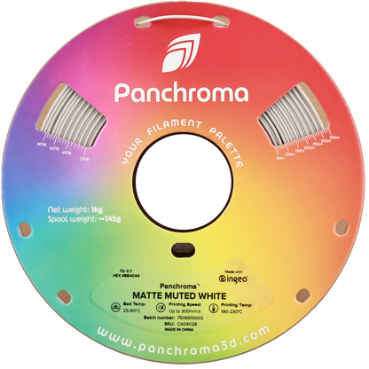 Polymaker Panchroma PLA Filament Matte Muted Beyaz