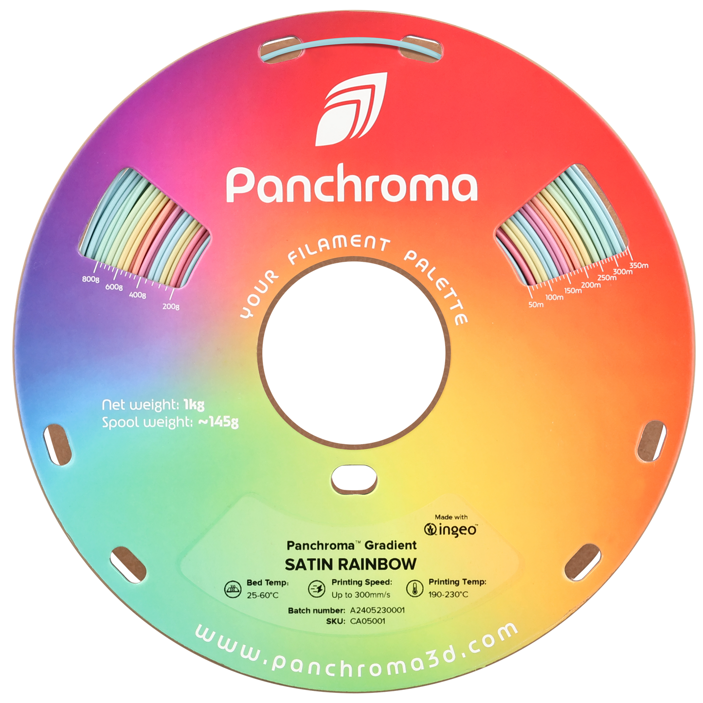 Polymaker Panchroma Satin PLA Gradient Filament Gökkuşağı
