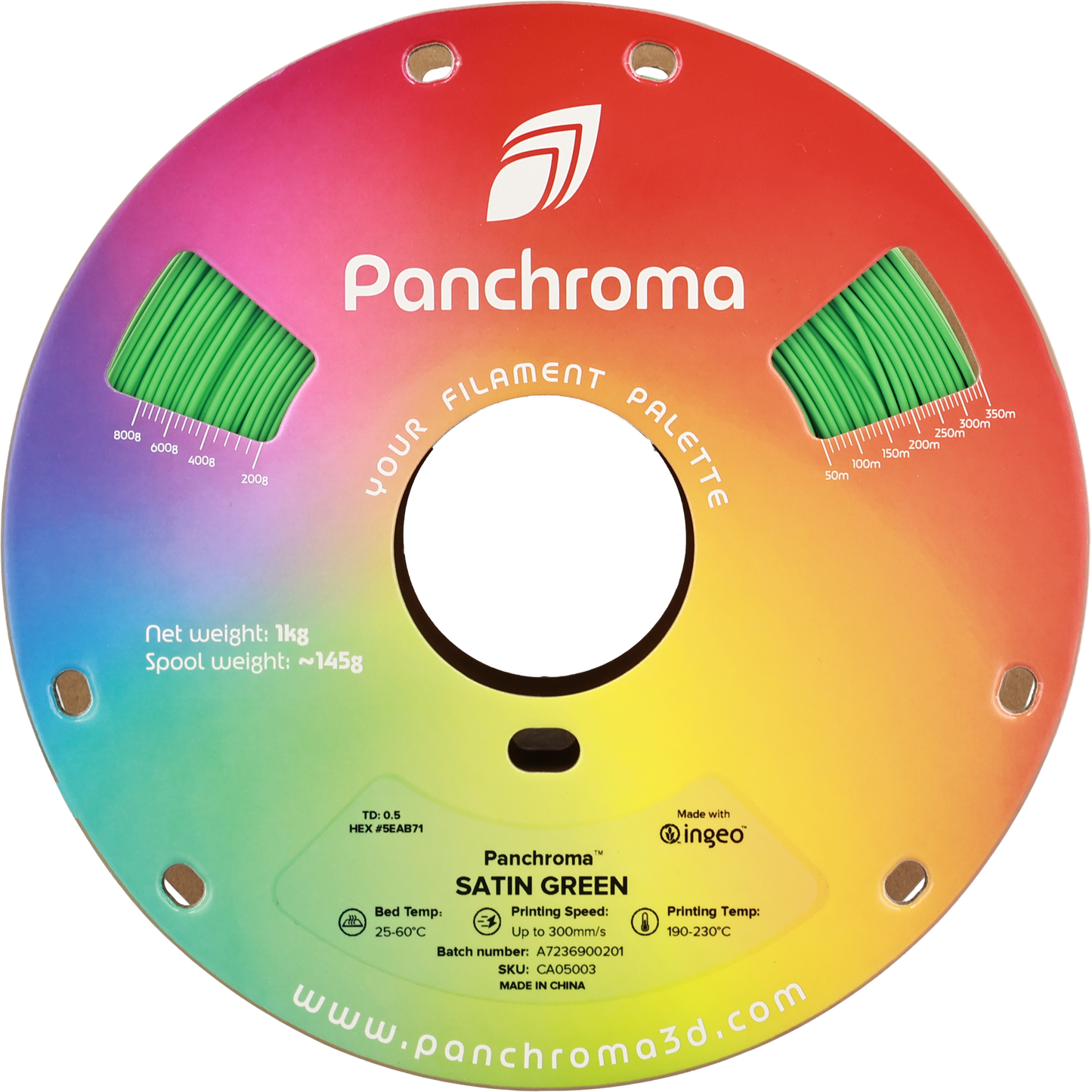 Polymaker Panchroma Satin PLA Filament Yeşil